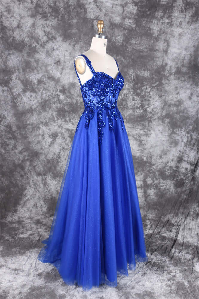 Customizable blue formal gown