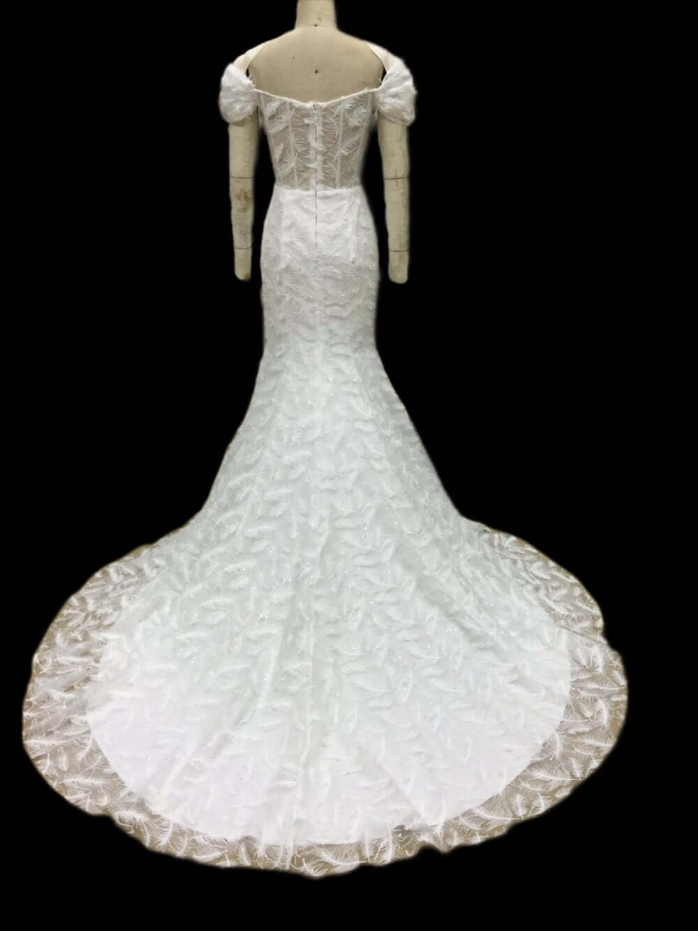 Mermaid silhouette wedding dress with corset bodice