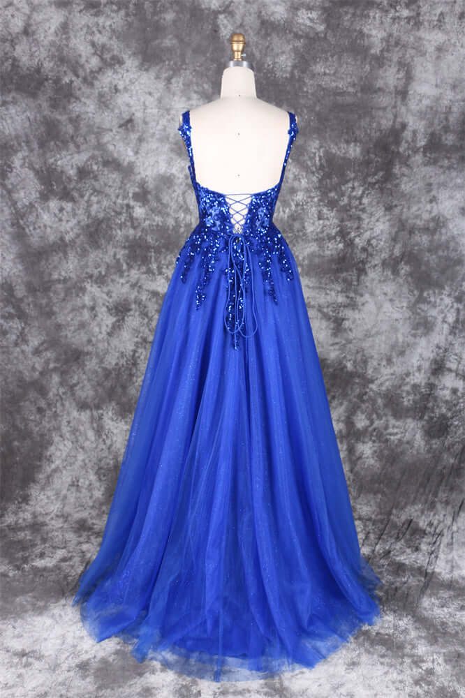 Handcrafted sequin prom gown