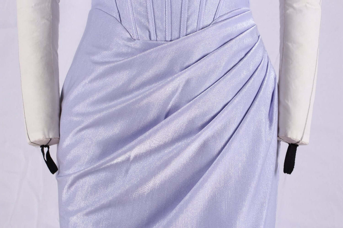 Elegant Lavender Off-Shoulder Bodycon Dress with Draped Sleeves for Cocktail Parties and Special Occasions | Pre order 6022
