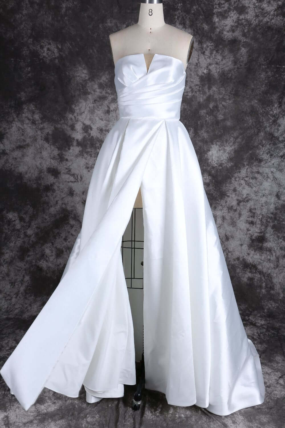 Satin ball gown with modern touches